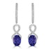 2.76tct Tanzanite Earring with 0.42tct Diamonds set in 14K White Gold