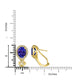 5.13tct Tanzanite Earring with 0.58tct Diamonds set in 14K Yellow Gold