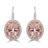 18.91tct Morganite earrings with 1.18tct diamonds set in 14K white gold