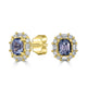 1.09tct Spinel Earring with 0.4tct Diamonds set in 14K Yellow Gold