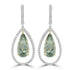 10.77tct Prasiolite Earrings with 1.25tct Diamond set in 18K Two Tone Gold
