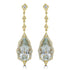 12.43tct Aquamarine Earrings with 0.97tct Diamond set in 18K Yellow Gold