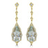 12.43tct Aquamarine Earrings with 0.97tct Diamond set in 18K Yellow Gold