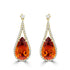 13.29tct Citrine Earrings with 1.11tct Diamond set in 18K Yellow Gold