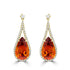 13.29tct Citrine Earrings with 1.11tct Diamond set in 18K Yellow Gold