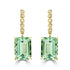 22.86tct Prasiolite Earrings with 0.15tct Diamond set in 18K Yellow Gold
