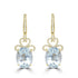 16.19tct Aquamarine Earrings with 0.53tct Diamond set in 18K Yellow Gold