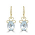 16.19tct Aquamarine Earrings with 0.53tct Diamond set in 18K Yellow Gold