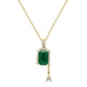 2.72ct Emerald Pendants with 0.26tct Diamond set in 14K Yellow Gold