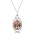 12.83ct Morganite Pendants with 0.88tct Diamond set in 14K Two Tone Gold