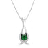 1.74ct Tsavorite Pendants with 0.26tct Diamond set in 18K White Gold