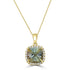 3.8ct Golden Tanzanite Pendants with 0.24tct Diamond set in 14K Yellow Gold