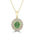 3.2ct Tsavorite Pendants with 0.9tct Diamond set in 14K Yellow Gold