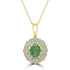 3.2ct Tsavorite Pendants with 0.9tct Diamond set in 14K Yellow Gold