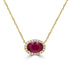 1.99ct Ruby Pendants with 0.13tct Diamond set in 14K Yellow Gold