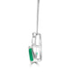 0.92ct Emerald Pendants with 0.19tct Diamond set in Platinum White Gold