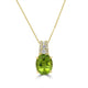 2.55ct Paraiba Tourmaline Pendants with 0.14tct Diamond set in 18K Yellow Gold