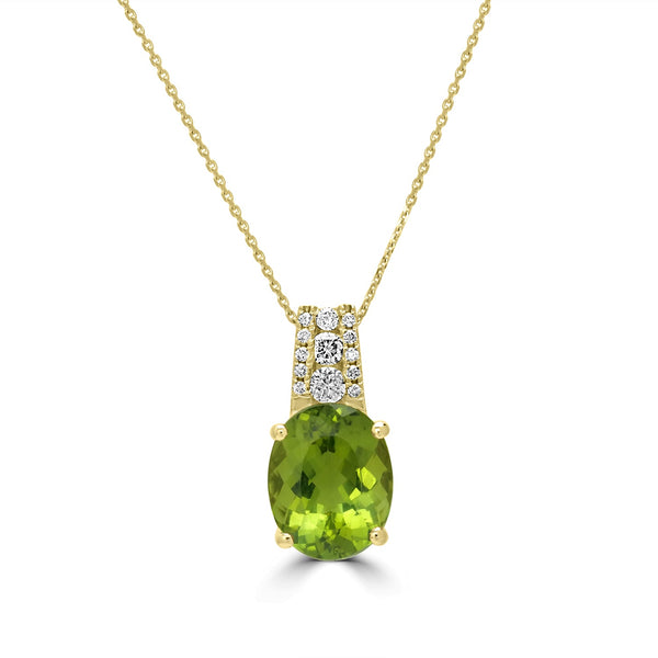 2.55ct Paraiba Tourmaline Pendants with 0.14tct Diamond set in 18K Yellow Gold