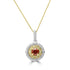 0.45ct Orange Diamond Pendants with 0.47tct Diamond set in 14K Yellow Gold