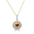 0.45ct Orange Diamond Pendants with 0.47tct Diamond set in 14K Yellow Gold