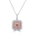 0.14ct Pink Diamond Pendants with 0.69tct Diamond set in 14K Two Tone Gold
