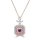 0.34ct Pink Diamond Pendant with 0.65tct Diamond set in 14K Two Tone Gold