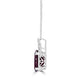 15.14ct Rhodolite Garnet Pendant with 0.54tct Diamonds set in 18K White Gold