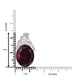 15.14ct Rhodolite Garnet Pendant with 0.54tct Diamonds set in 18K White Gold