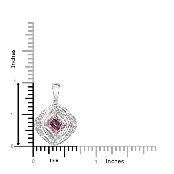 0.34ct Diaspore Pendant with 0.24tct Diamonds set in 18K Two Tone Gold