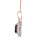 23.1ct Red Zircon Pendant with 0.78tct Diamonds set in 18K Two Tone Gold