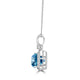 14.97ct Blue Zircon Pendant with 0.87tct Diamonds set in 18K White Gold