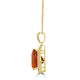 10.33ct Fire Opal Pendant with 0.12tct Diamonds set in 18K Yellow Gold