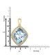 12.9ct Aquamarine Pendant with 0.45tct Diamonds set in 18K Yellow Gold
