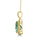 12.82ct Aquamarine Pendant with 0.99tct Diamonds set in 18K Yellow Gold