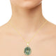 25.53ct Prasiolite Pendant with 0.48tct Diamonds set in 18K Yellow Gold