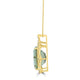 17.7ct Prasiolite Pendant with 0.26tct Diamonds set in 18K Yellow Gold