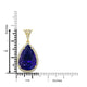 11.84ct Amethyst Pendant with 0.4tct Diamonds set in 18K Yellow Gold