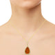 13.88ct Fire Opal Pendant with 0.63tct Diamonds set in 18K Yellow Gold