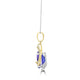 3.56ct Tanzanite Pendants with 0.26tct Diamond set in 14K Two Tone Gold