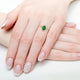 0.9ct Emerald Ring with 0.43tct Diamonds set in 14K Yellow Gold