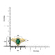 0.9ct Emerald Ring with 0.43tct Diamonds set in 14K Yellow Gold