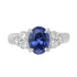 2.9ct Blue Sapphire Rings with 0.5tct Diamond set in Platinum White Gold