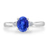 1.13ct Tanzanite Ring with 0.07tct Diamonds set in 14K White Gold
