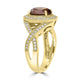 2.64ct  Sapphire Rings with 0.43tct Diamond set in 14K Yellow Gold