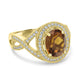 2.64ct  Sapphire Rings with 0.43tct Diamond set in 14K Yellow Gold
