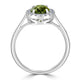 2.13ct Sphene Ring with 0.23tct Diamonds set in 14K White Gold