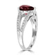 1.61ct Tourmaline Ring with 0.28tct Diamonds set in 14K White Gold