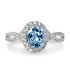 1ct Aquamarine Ring with 0.39tct Diamonds set in 14K White Gold