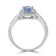 1ct Aquamarine Ring with 0.39tct Diamonds set in 14K White Gold