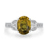 2.59ct Sapphire Ring with 0.22tct Diamonds set in 14K White Gold